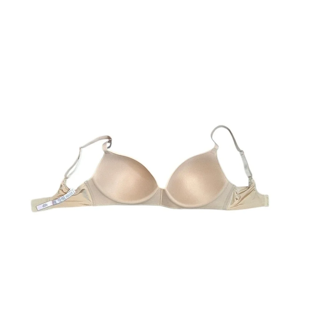 Victoria's Secret Nude Push Up T-Shirt Bra 34DDD 34F Smooth Cups‎ - Picture 4 of 6